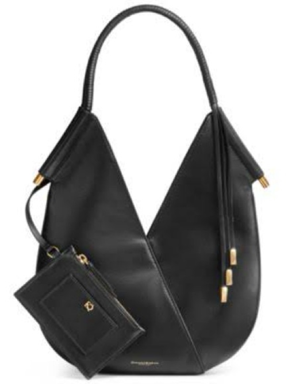 Donna Karan New York Baldwin Mini Shoulder Bag purse handbag black leather NWT